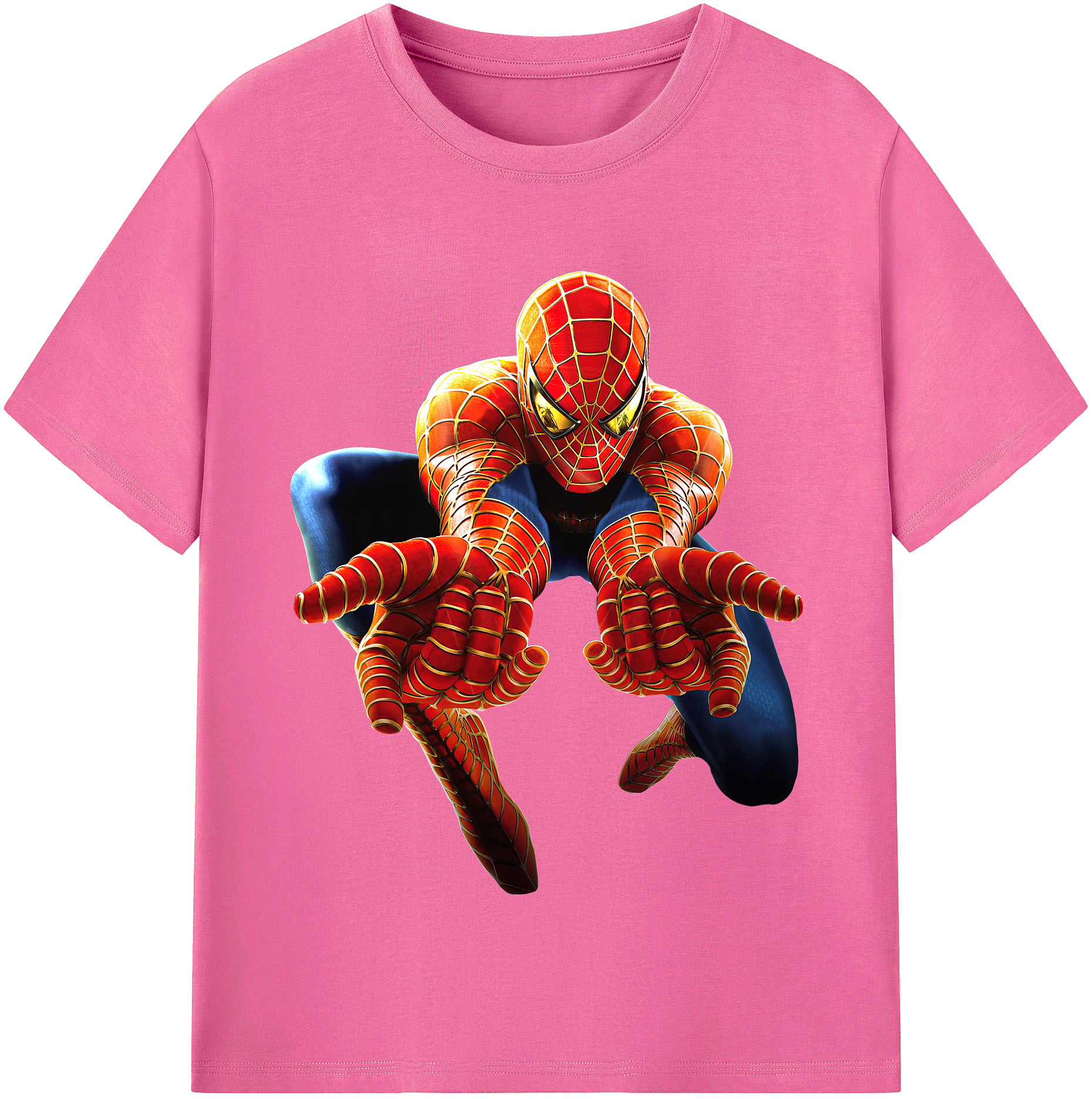 （画像用） Spider Man スパイダーマン レディースカジュアルプリントTシャツ（綿100％）